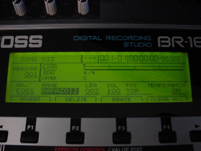 Loop Phrase Edit Screen