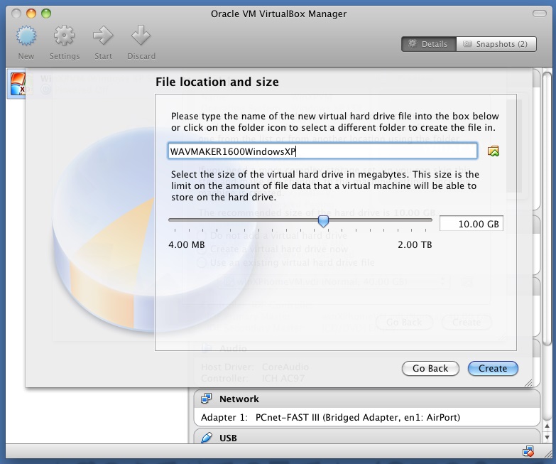 Select the drive size